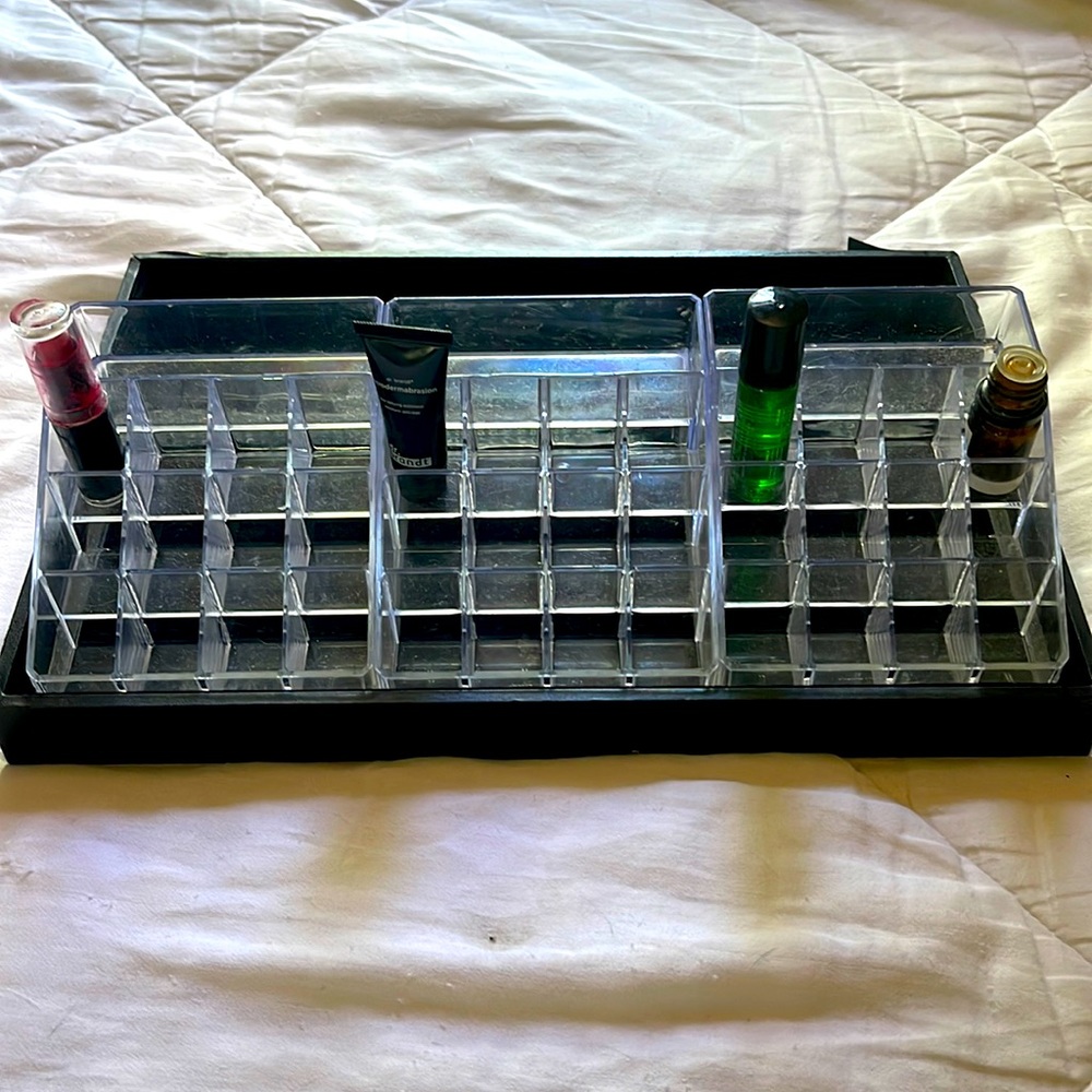 Set of 3 acrylic organizers - clear